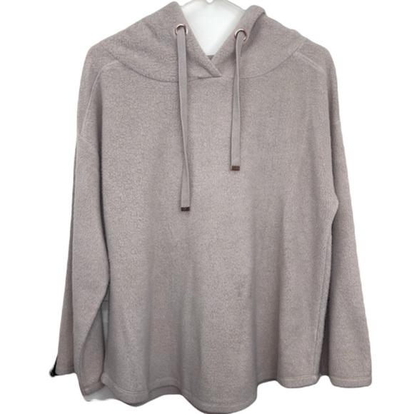 Soft Surroundings Tan Hooded Teddy Pullover Top M - Picture 1 of 13